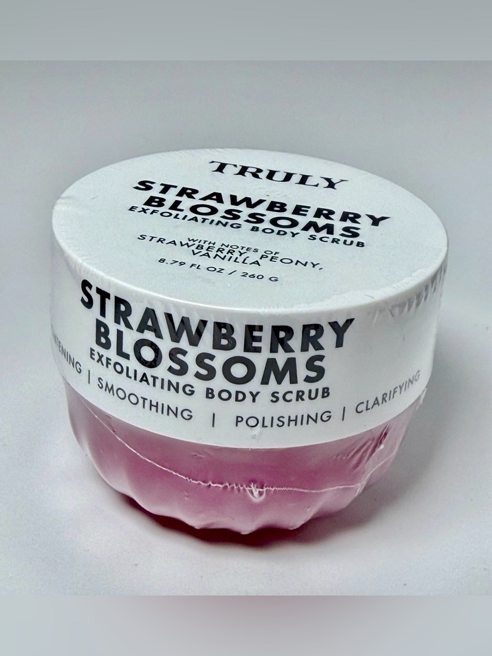TRULY Strawberry Blossoms Exfoliating Body Scrub - Pink & White